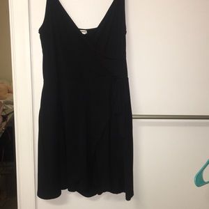 Garage black sleeveless mini romper/dress